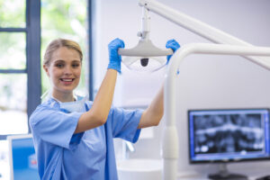 A trainee dental nurse
